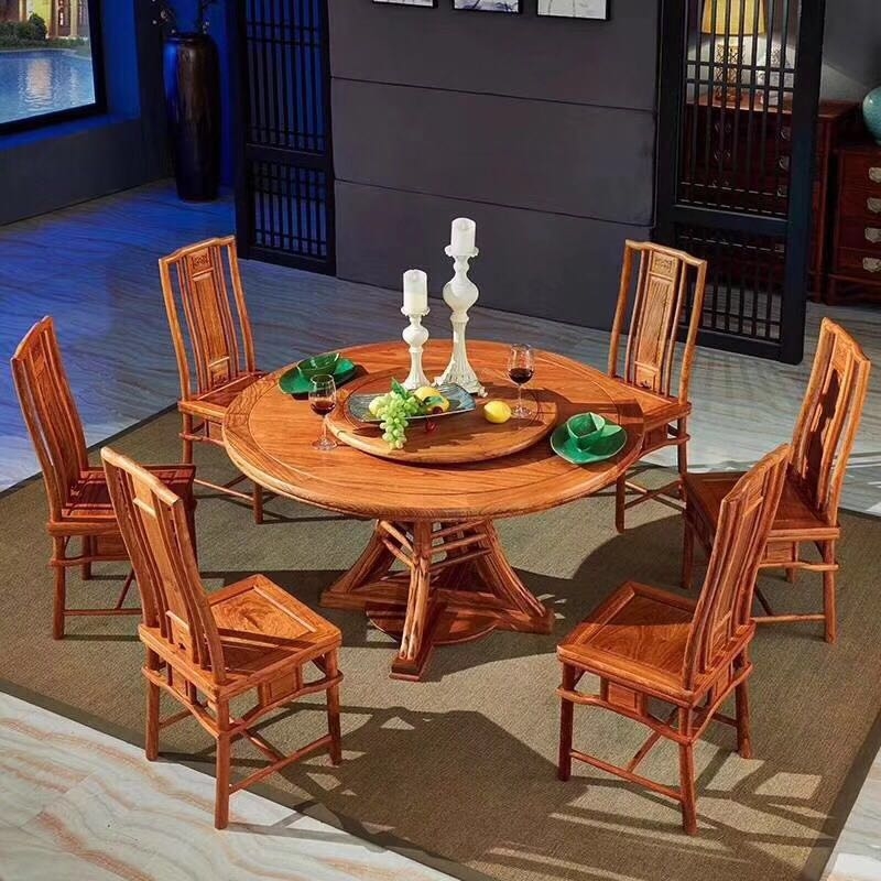 现代中式红木餐桌