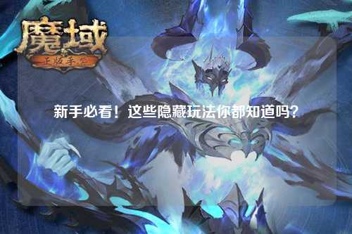 新手必看!这些隐藏玩法你都知道吗?