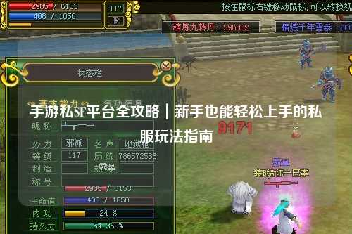 手游私SF平台全攻略|新手也能轻松上手的私服玩法指南